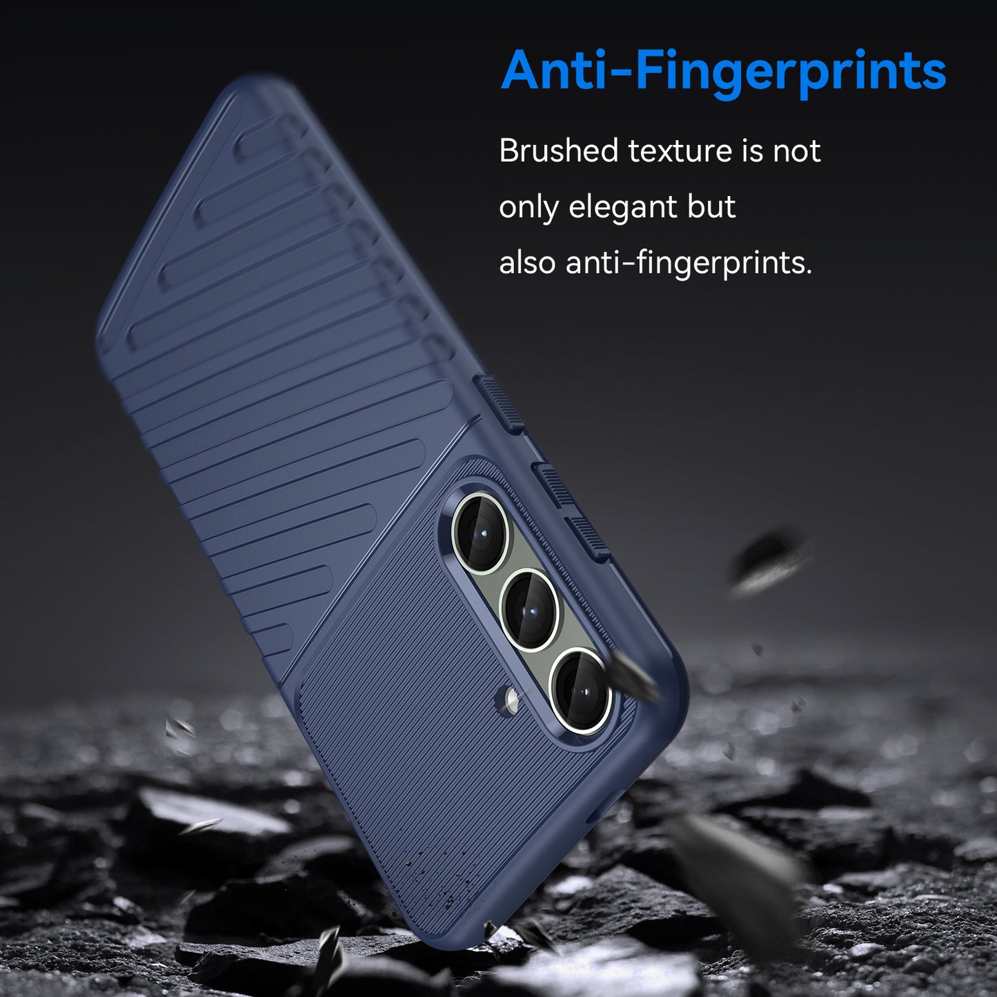 Thunder Series For Samsung Galaxy S24+ Cell Phone Cover Slim-Fit TPU Protective Shell Case - Blue