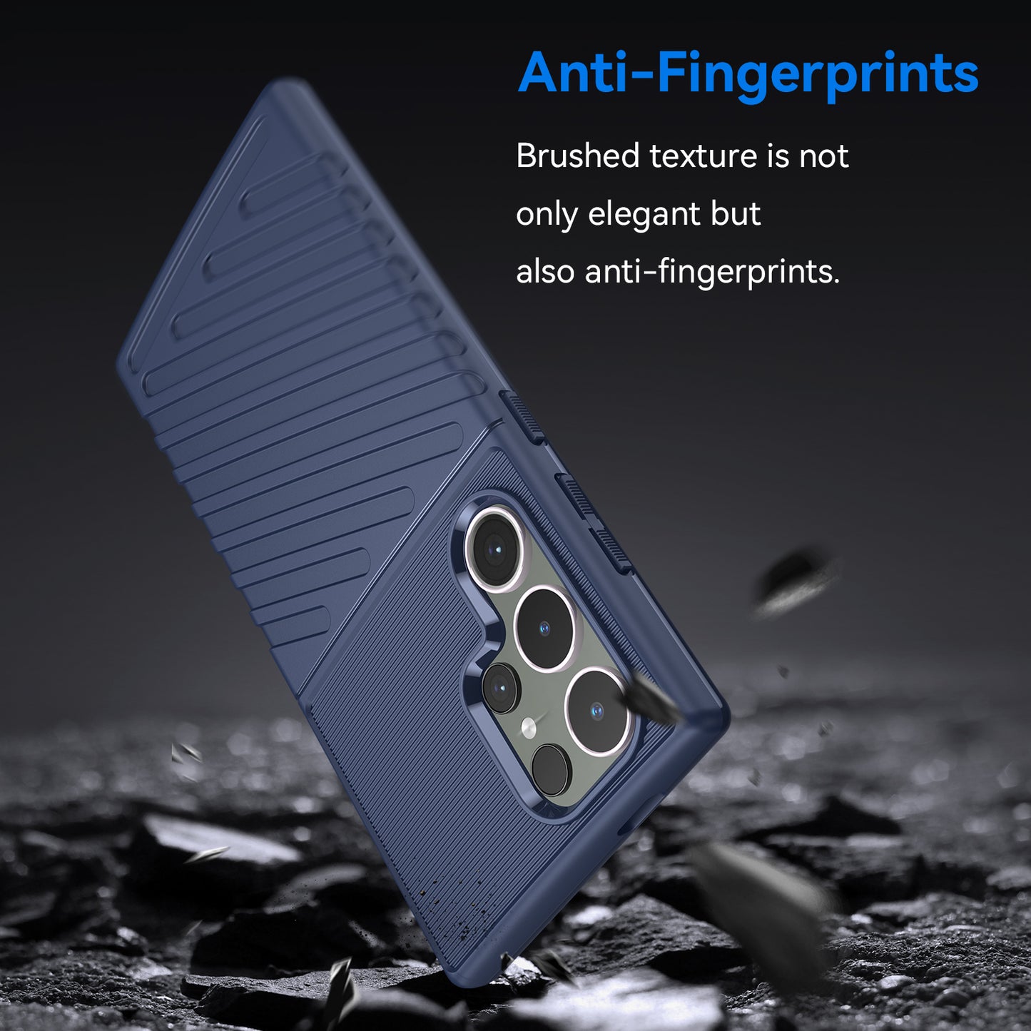Thunder Series For Samsung Galaxy S24 Ultra Case Anti-Scratch Phone Shell TPU Cell Phone Cover - Blue