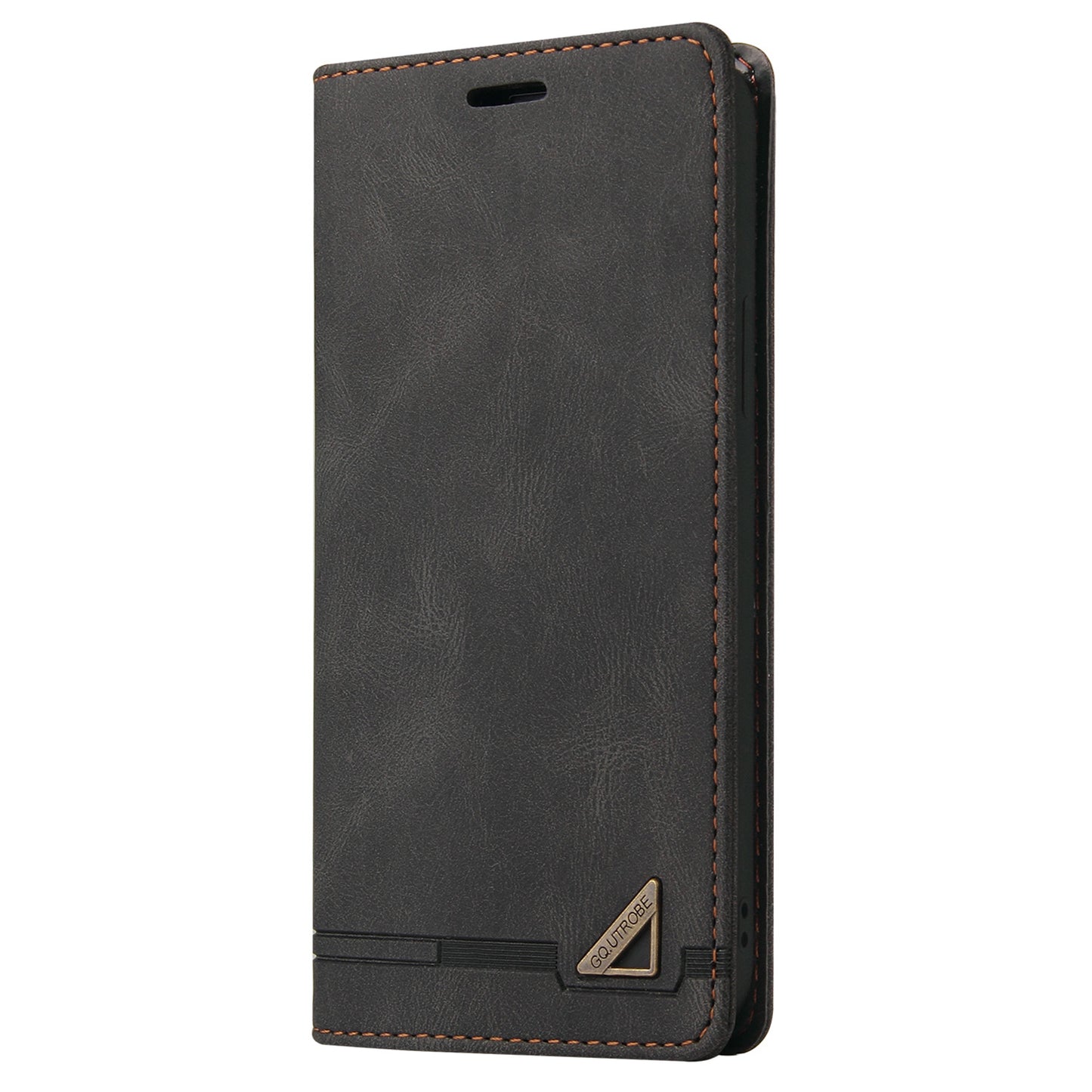GQ.UTROBE 008 Series For Samsung Galaxy S24 Case Scratch Resistant Cell Phone Leather Cover - Black