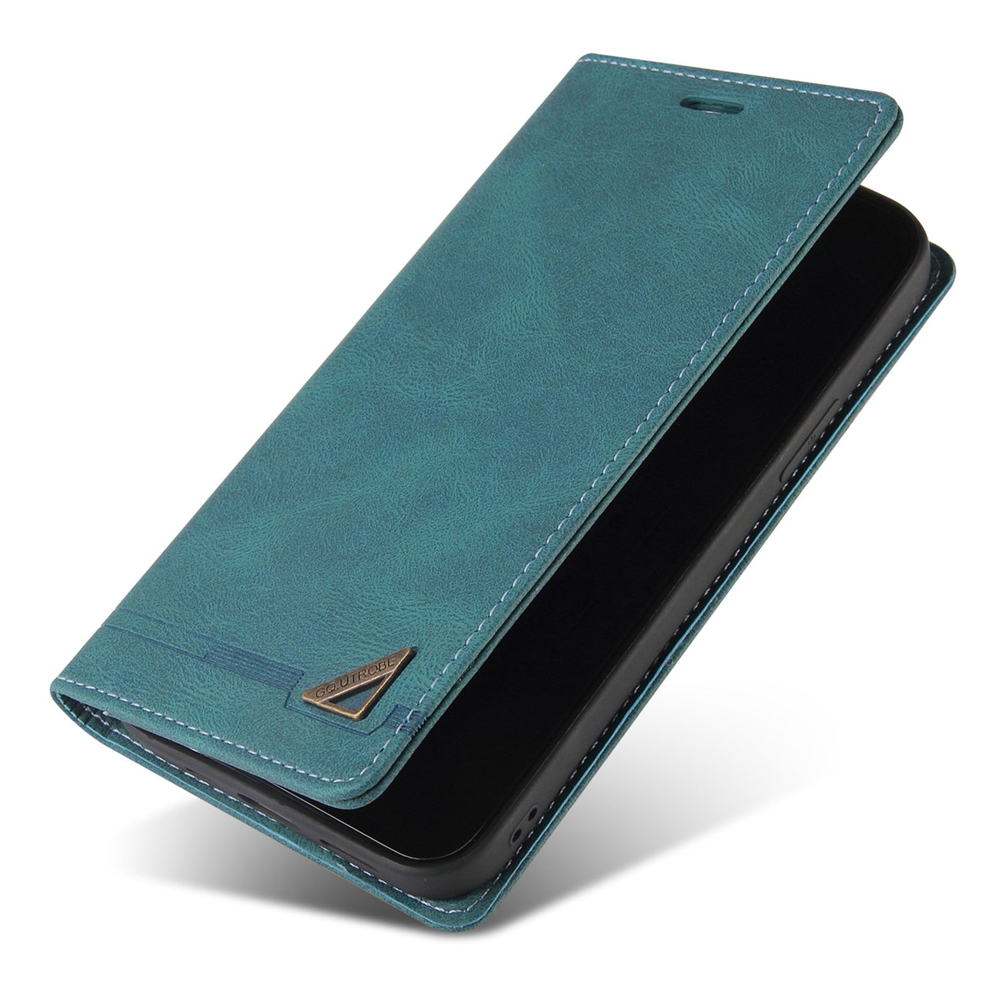 GQ.UTROBE 008 Series For Samsung Galaxy S24 Case Scratch Resistant Cell Phone Leather Cover - Blue
