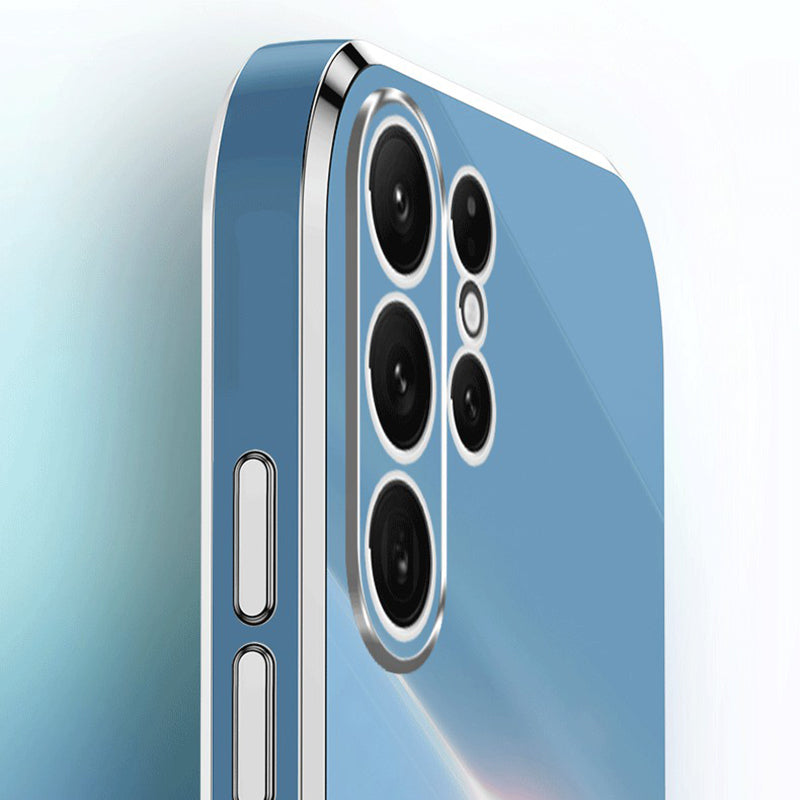 XINLI For Samsung Galaxy S24 Ultra Case Electroplated Anti-scratch Phone TPU Cover - Blue