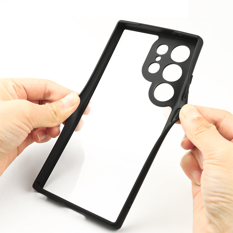 Phone Case for Samsung Galaxy S24 Ultra Clear Design Slim-Fit TPU + PC Phone Cover Shell