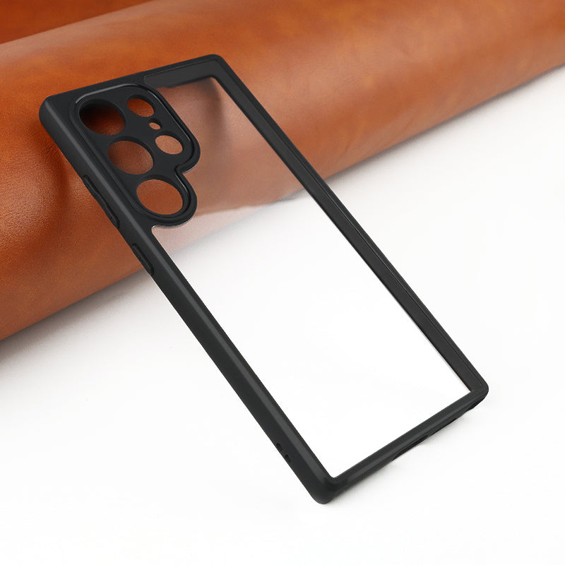 Phone Case for Samsung Galaxy S24 Ultra Clear Design Slim-Fit TPU + PC Phone Cover Shell