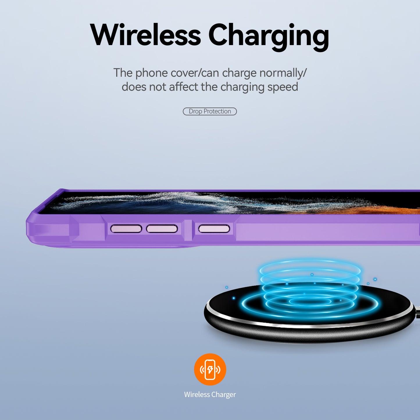 For Samsung Galaxy S24 Ultra Case Anti-fall PC + TPU Phone Protector with Alloy Lens Frame - Purple