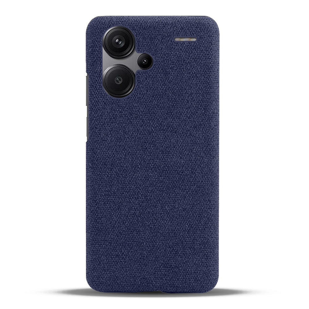 For Xiaomi Redmi Note 13 Pro+ 5G Slim-fit Case Smartphone Cover Shockproof Cloth+PC Phone Shell - Blue