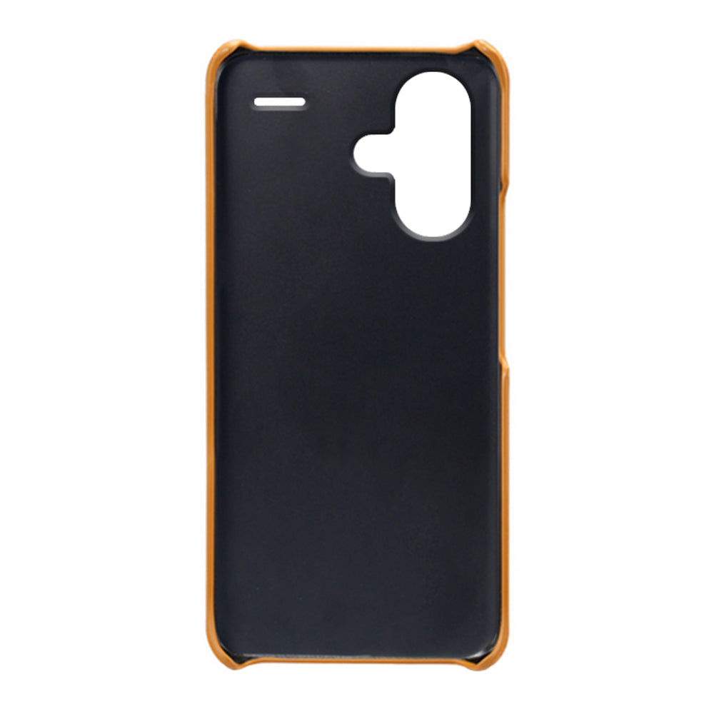 For Xiaomi Redmi Note 13 Pro+ 5G Case Calf Texture PC Cover Anti-Scratch Phone Shell - Orange