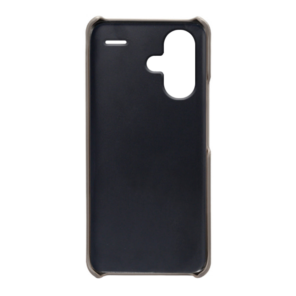 For Xiaomi Redmi Note 13 Pro+ 5G Case Calf Texture PC Cover Anti-Scratch Phone Shell - Grey