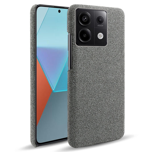 For Xiaomi Redmi Note 13 Pro 5G / Poco X6 5G Case Shockproof Phone Cover Cloth+PC Mobile Phone Shell - Grey