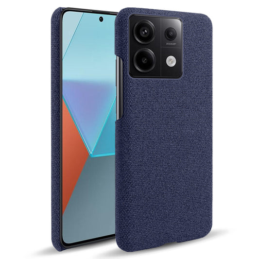 For Xiaomi Redmi Note 13 Pro 5G / Poco X6 5G Case Shockproof Phone Cover Cloth+PC Mobile Phone Shell - Blue