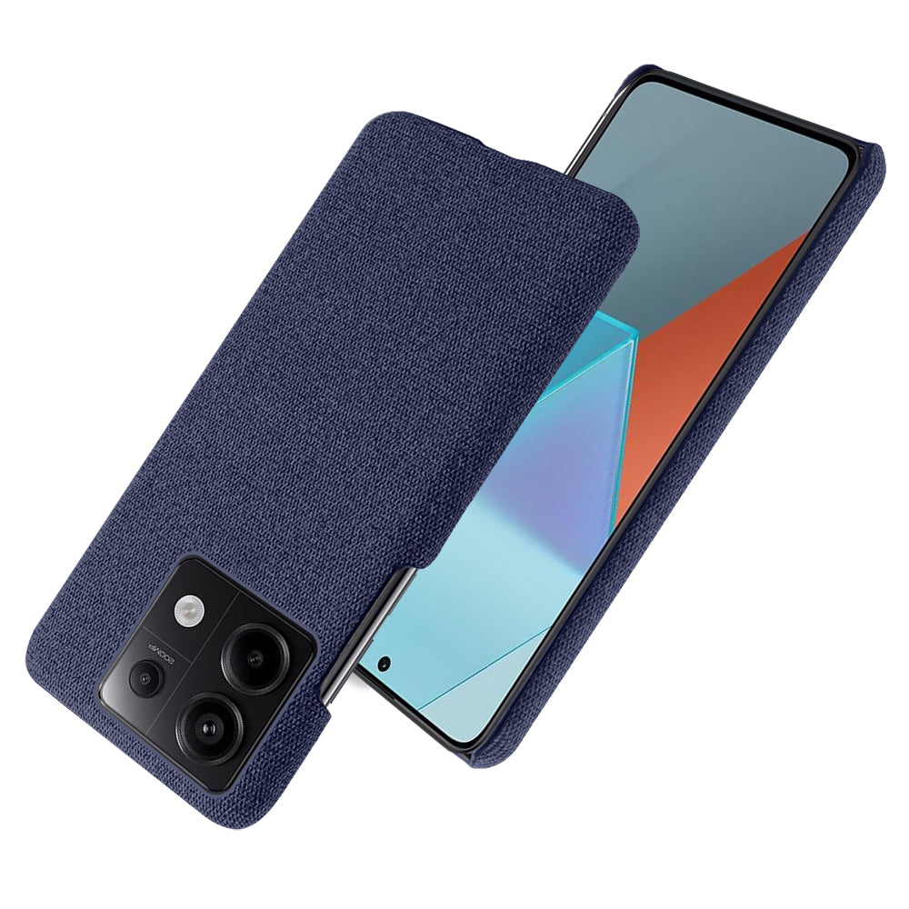 For Xiaomi Redmi Note 13 Pro 5G / Poco X6 5G Case Shockproof Phone Cover Cloth+PC Mobile Phone Shell - Blue