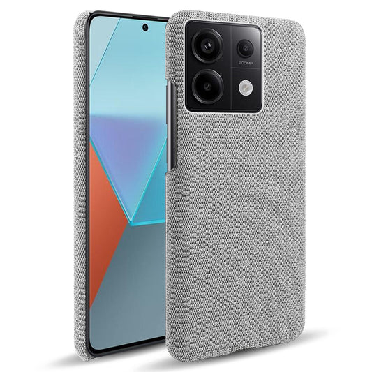 For Xiaomi Redmi Note 13 Pro 5G / Poco X6 5G Case Shockproof Phone Cover Cloth+PC Mobile Phone Shell - Light Grey