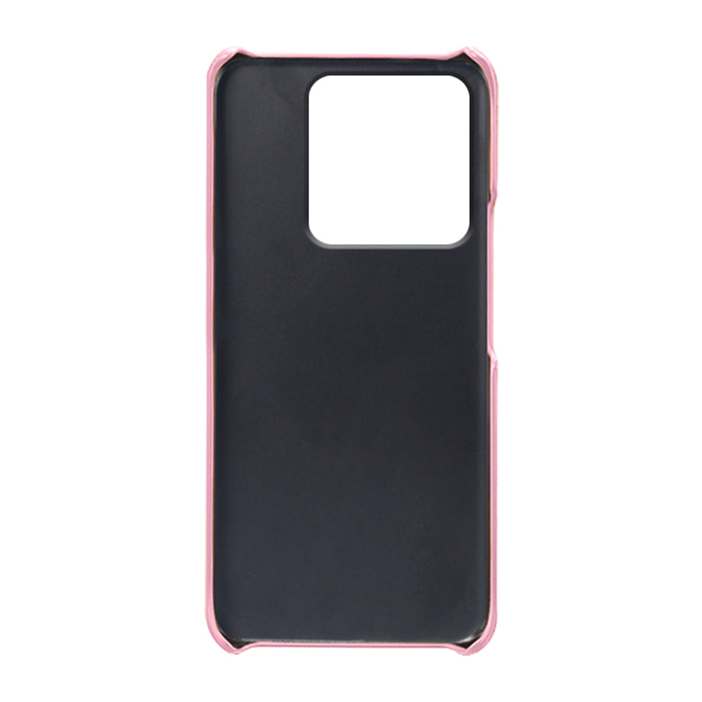 For Xiaomi Redmi Note 13 5G Case Dual Card Slots Shockproof Case PU+PC Slim Phone Case - Rose Gold
