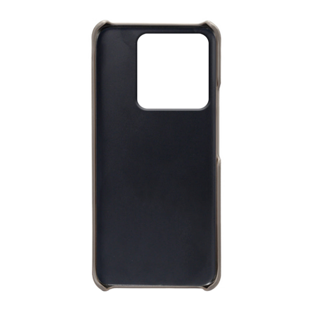 For Xiaomi Redmi Note 13 5G Case Dual Card Slots Shockproof Case PU+PC Slim Phone Case - Grey