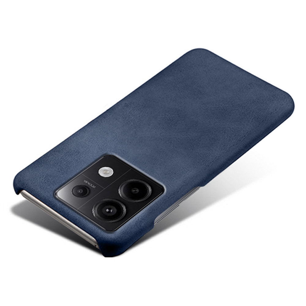 For Xiaomi Redmi Note 13 Pro 5G / Poco X6 5G Case Calf Texture Anti-Scratch PU+PC Phone Shell - Blue