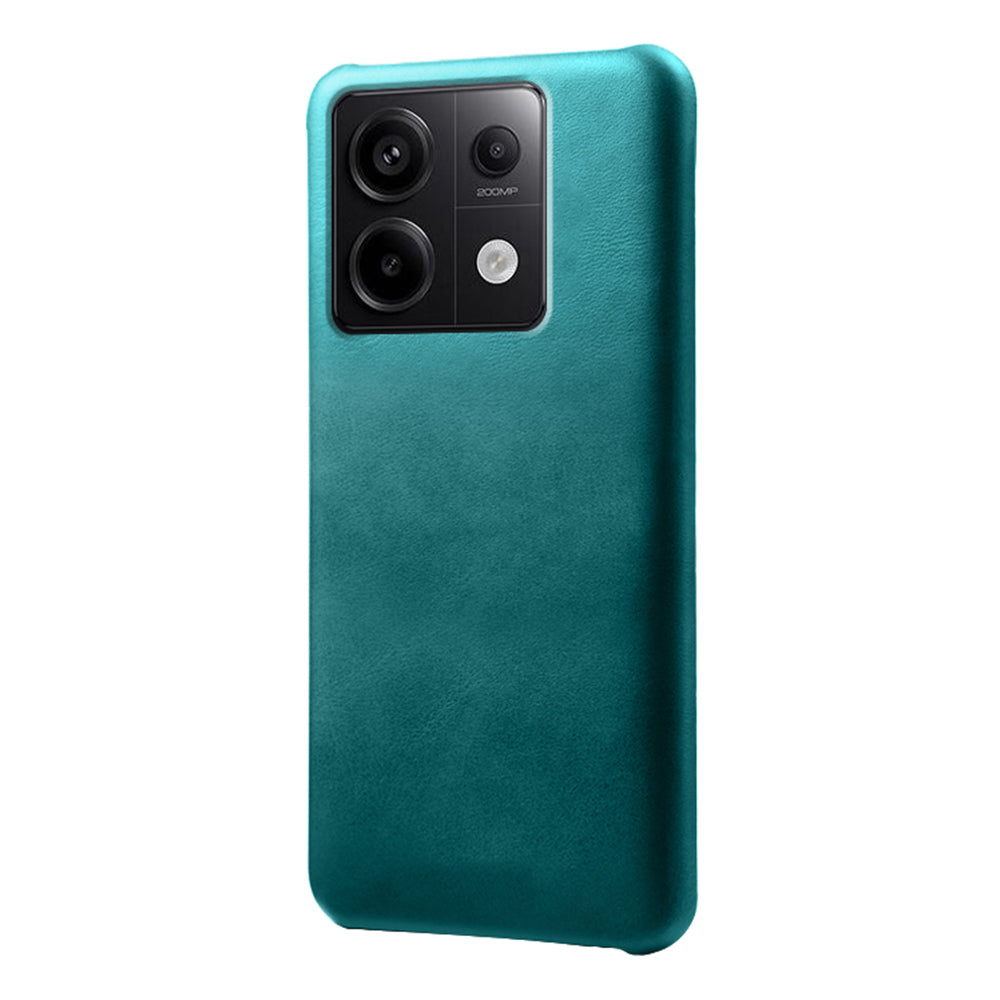 For Xiaomi Redmi Note 13 Pro 5G / Poco X6 5G Case Calf Texture Anti-Scratch PU+PC Phone Shell - Green