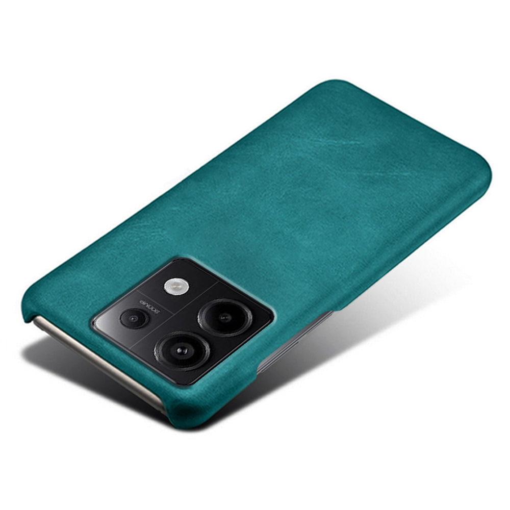 For Xiaomi Redmi Note 13 Pro 5G / Poco X6 5G Case Calf Texture Anti-Scratch PU+PC Phone Shell - Green