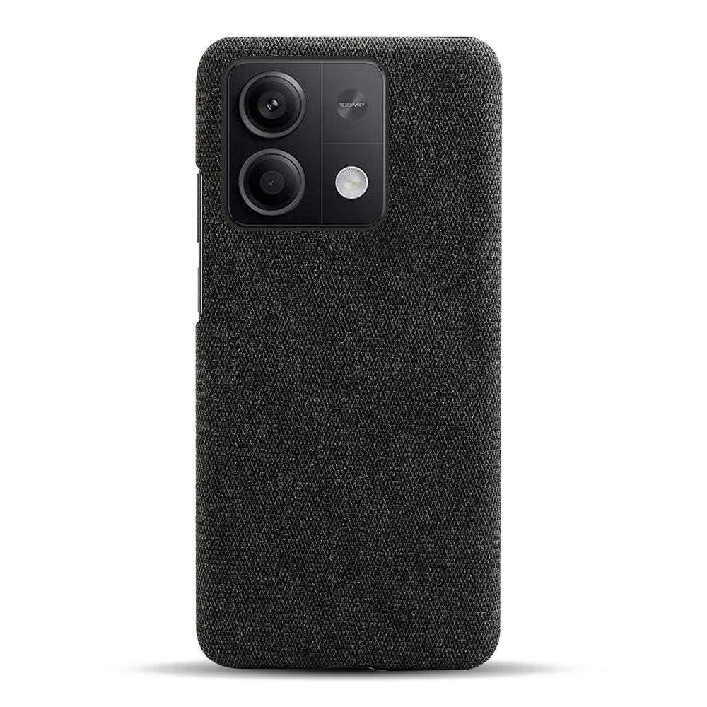 Ultra-light Phone Cover for Xiaomi Redmi Note 13 5G Case Shockproof Cloth+PC Shell - Black