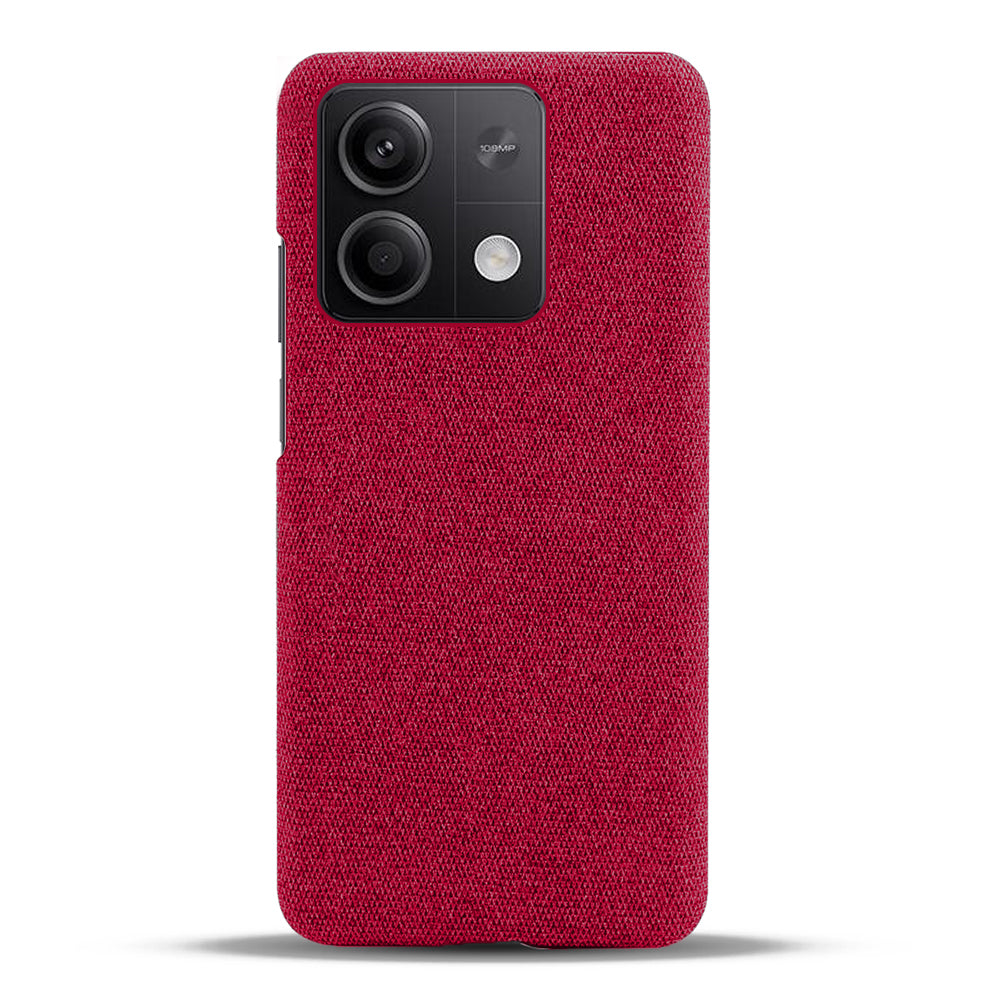 Ultra-light Phone Cover for Xiaomi Redmi Note 13 5G Case Shockproof Cloth+PC Shell - Red