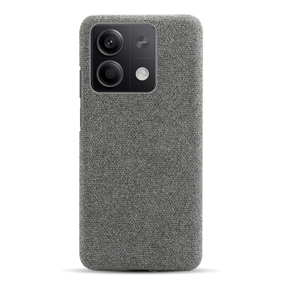 Ultra-light Phone Cover for Xiaomi Redmi Note 13 5G Case Shockproof Cloth+PC Shell - Grey