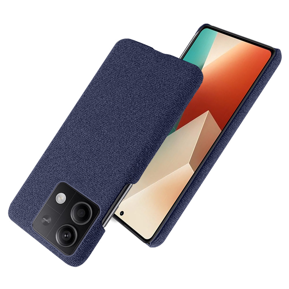 Ultra-light Phone Cover for Xiaomi Redmi Note 13 5G Case Shockproof Cloth+PC Shell - Blue