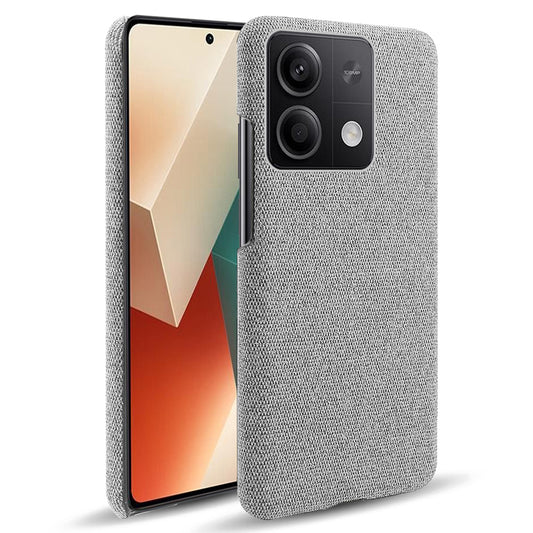 Ultra-light Phone Cover for Xiaomi Redmi Note 13 5G Case Shockproof Cloth+PC Shell - Light Grey