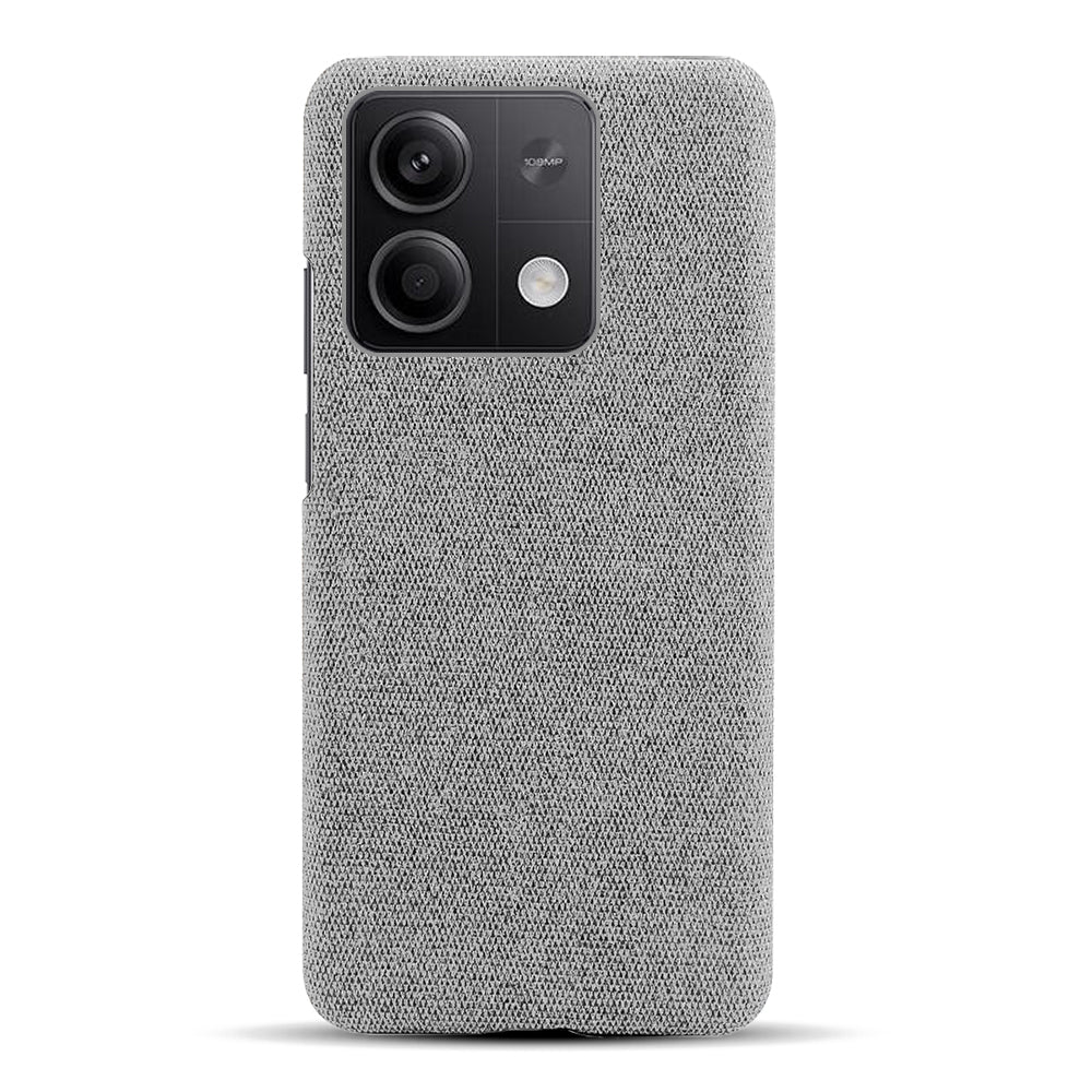 Ultra-light Phone Cover for Xiaomi Redmi Note 13 5G Case Shockproof Cloth+PC Shell - Light Grey