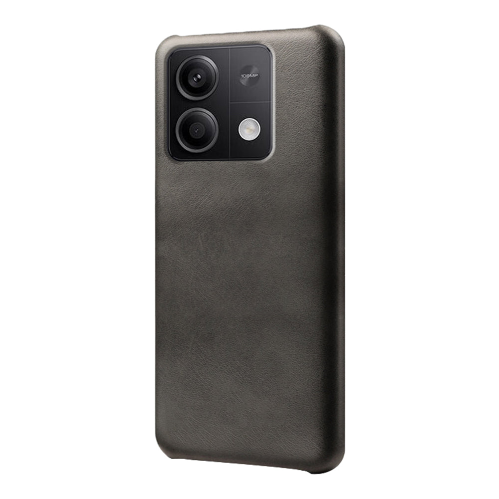 For Xiaomi Redmi Note 13 5G Case Calf Texture Anti-Drop PU+PC Phone Shell - Black