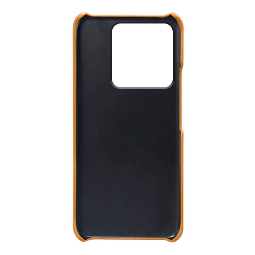 For Xiaomi Redmi Note 13 5G Case Calf Texture Anti-Drop PU+PC Phone Shell - Orange