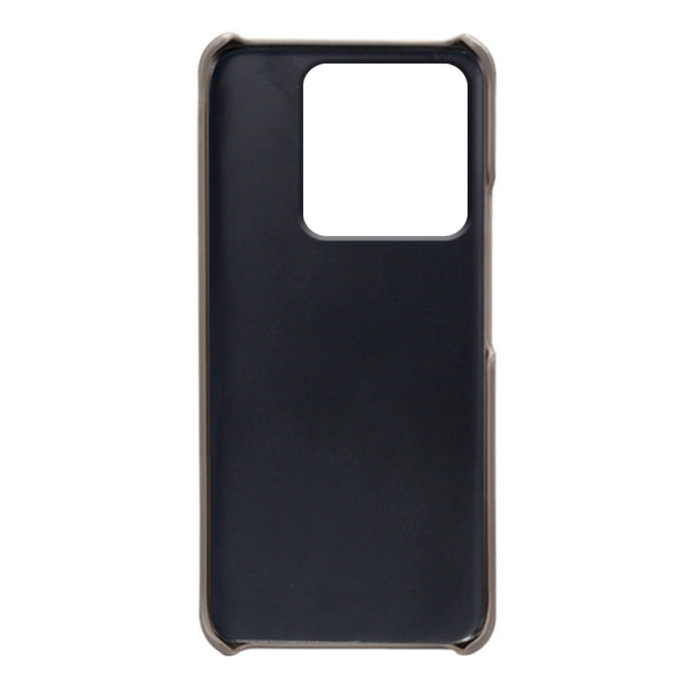 For Xiaomi Redmi Note 13 5G Case Calf Texture Anti-Drop PU+PC Phone Shell - Grey