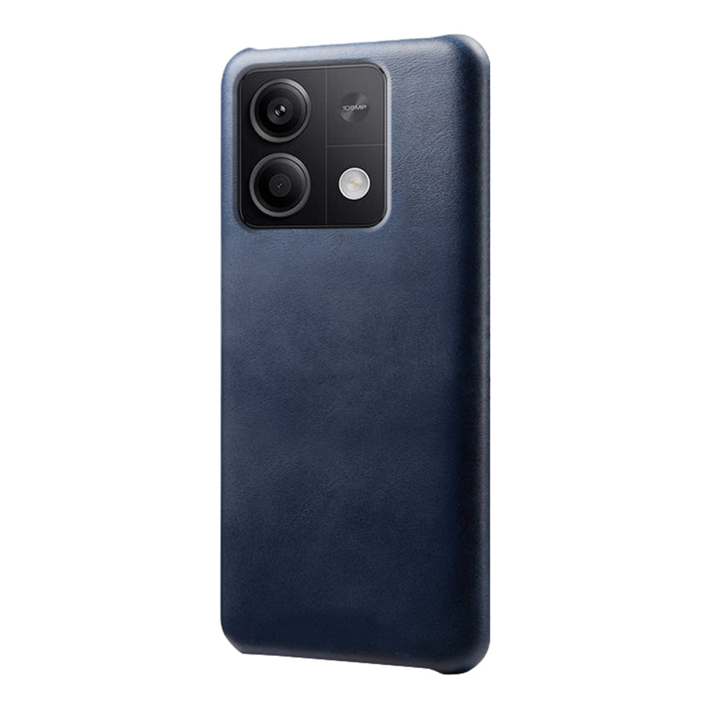 For Xiaomi Redmi Note 13 5G Case Calf Texture Anti-Drop PU+PC Phone Shell - Blue