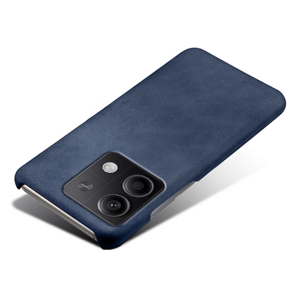 For Xiaomi Redmi Note 13 5G Case Calf Texture Anti-Drop PU+PC Phone Shell - Blue