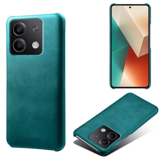 For Xiaomi Redmi Note 13 5G Case Calf Texture Anti-Drop PU+PC Phone Shell - Green