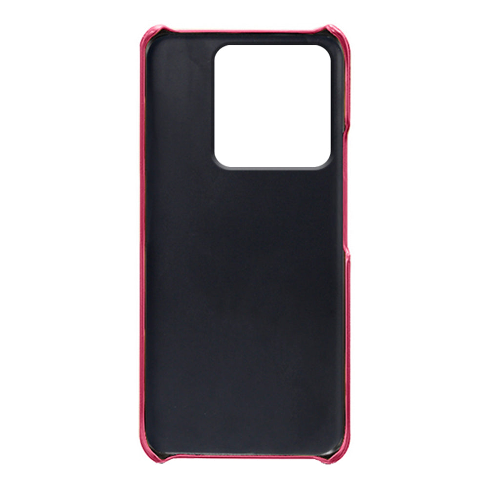 For Xiaomi Redmi Note 13 5G Case Calf Texture Anti-Drop PU+PC Phone Shell - Rose