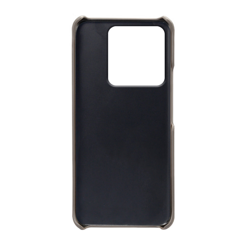 For Xiaomi Redmi Note 13 Pro 5G / Poco X6 5G Slim Case Shockproof PU+PC Phone Cover with Dual Card Slots - Grey