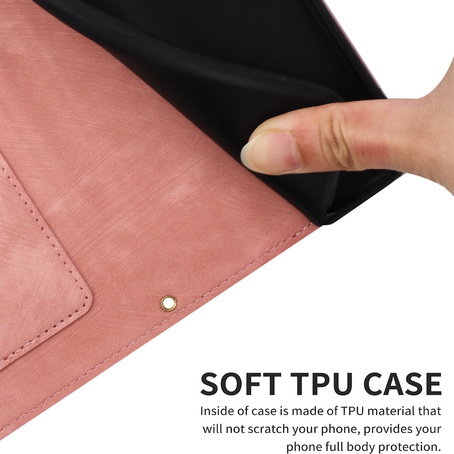 For Samsung Galaxy S24+ Case Flower Pattern Leather Cover with Card Holder - Pink