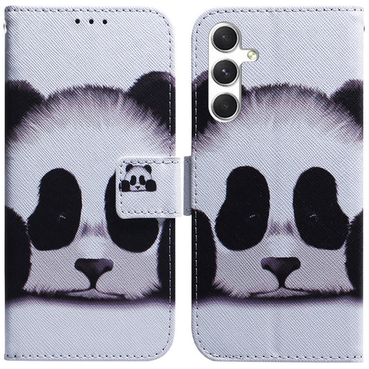 Anti-Drop Wallet Phone Case for Samsung Galaxy S24+ Case Pattern Printed PU Leather Flip Cover - Panda