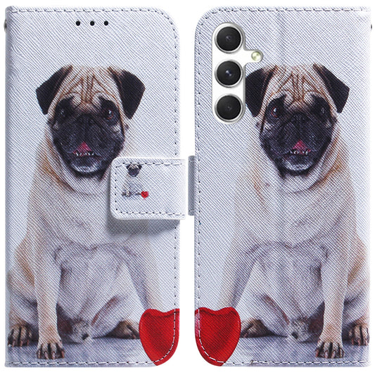 Anti-Drop Wallet Phone Case for Samsung Galaxy S24+ Case Pattern Printed PU Leather Flip Cover - Dog