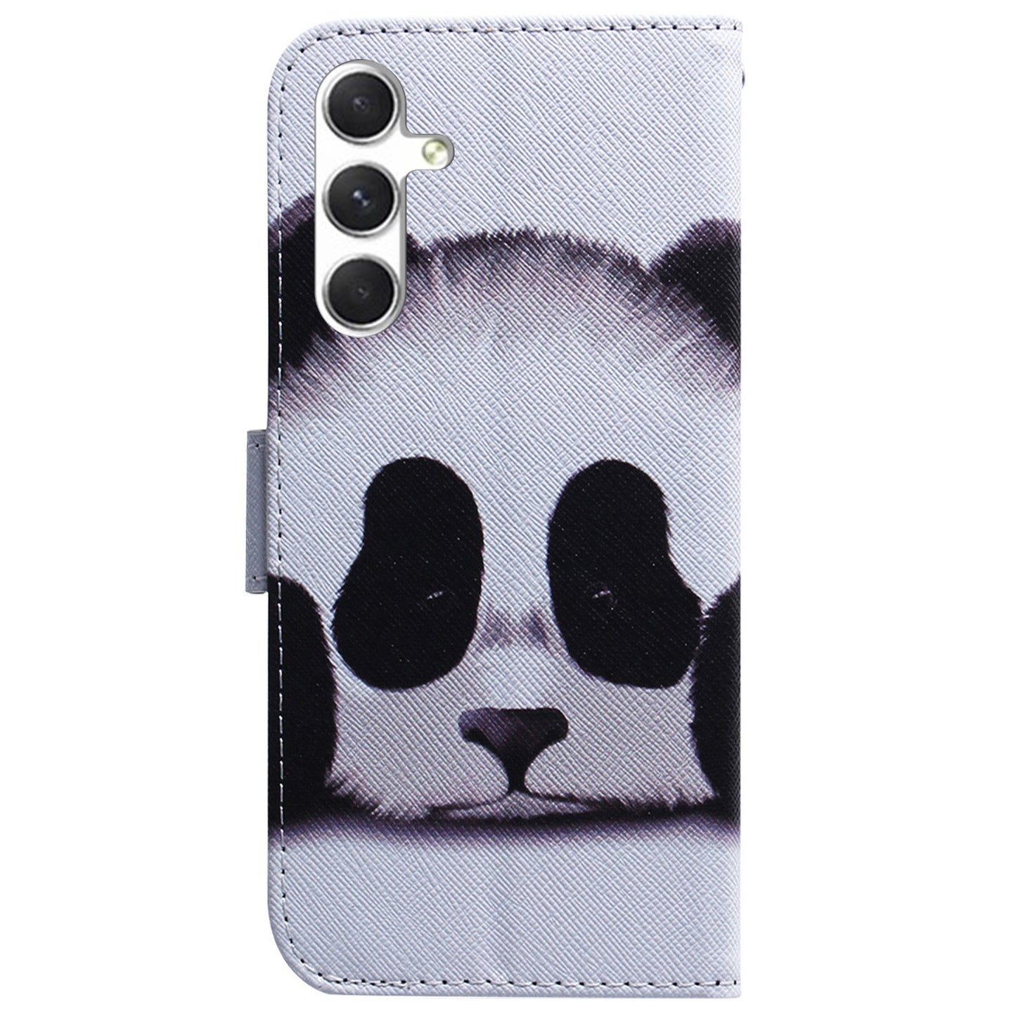 For Samsung Galaxy S24 Case Pattern Printing Leather Cover with Wallet Stand - Panda