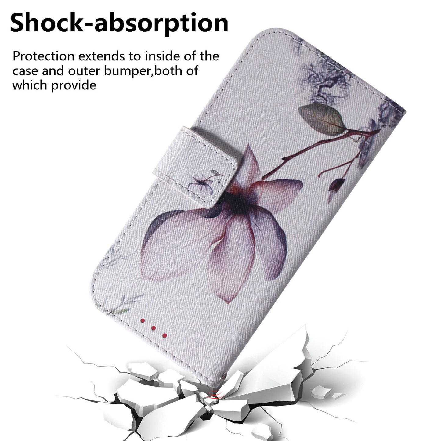 For Samsung Galaxy S24 Case Pattern Printing Leather Cover with Wallet Stand - Pink Flower