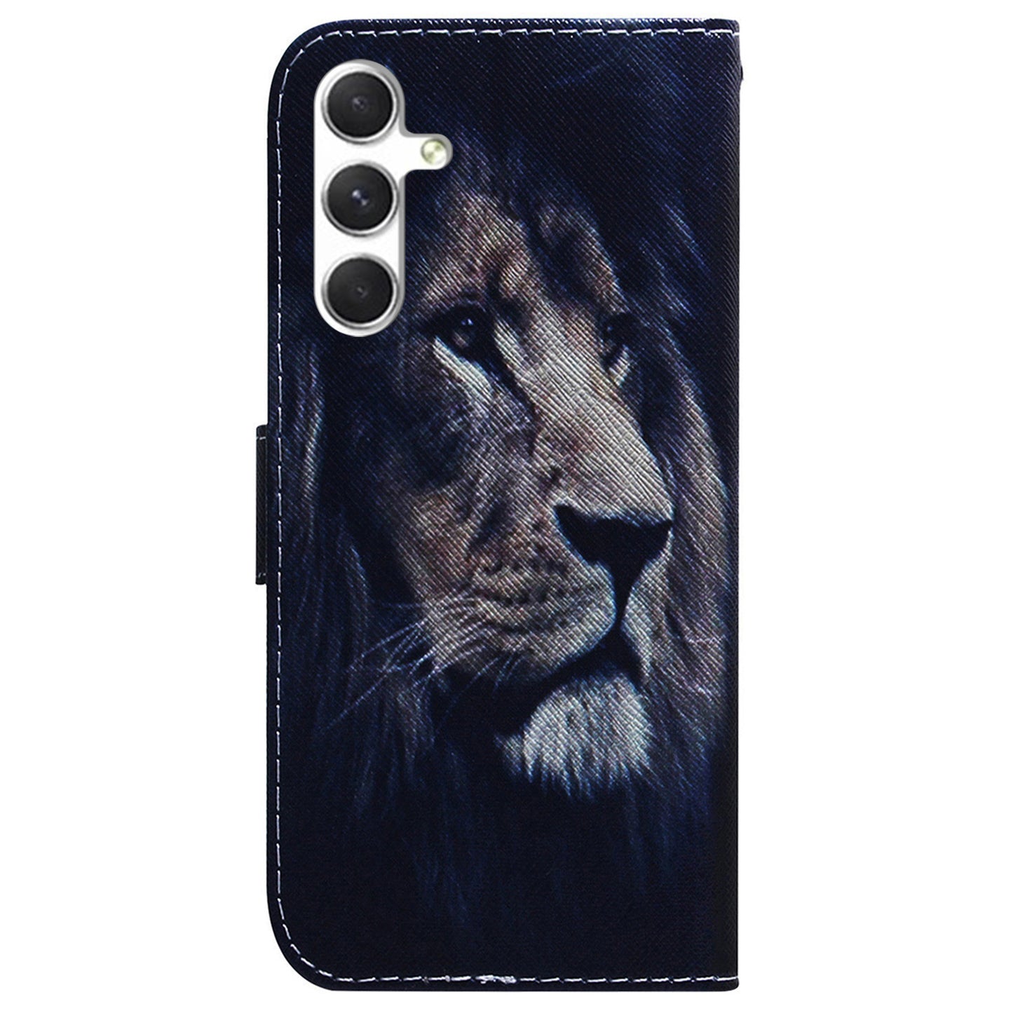 For Samsung Galaxy S24 Case Pattern Printing Leather Cover with Wallet Stand - Lion
