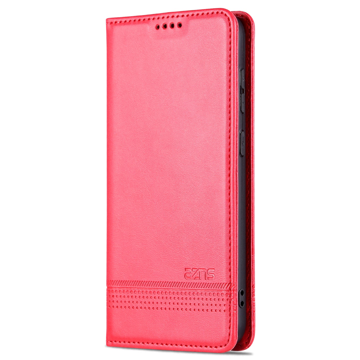 AZNS For Samsung Galaxy S24+ Case Scratch-resistant PU Leather+TPU Stand Phone Protector - Red