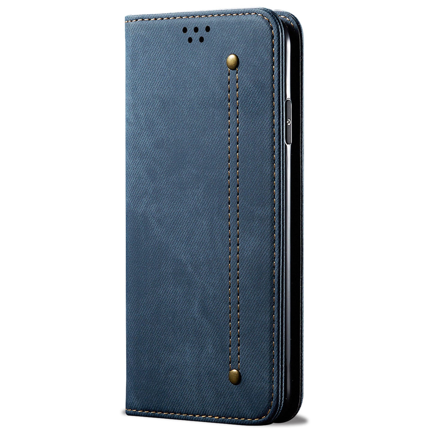 For Xiaomi Redmi Note 13 5G Case Anti-scratch PU Leather Flip Stand Phone Shell - Blue