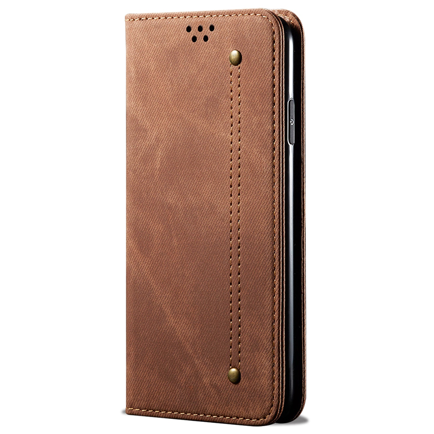 For Xiaomi Redmi Note 13 5G Case Anti-scratch PU Leather Flip Stand Phone Shell - Coffee