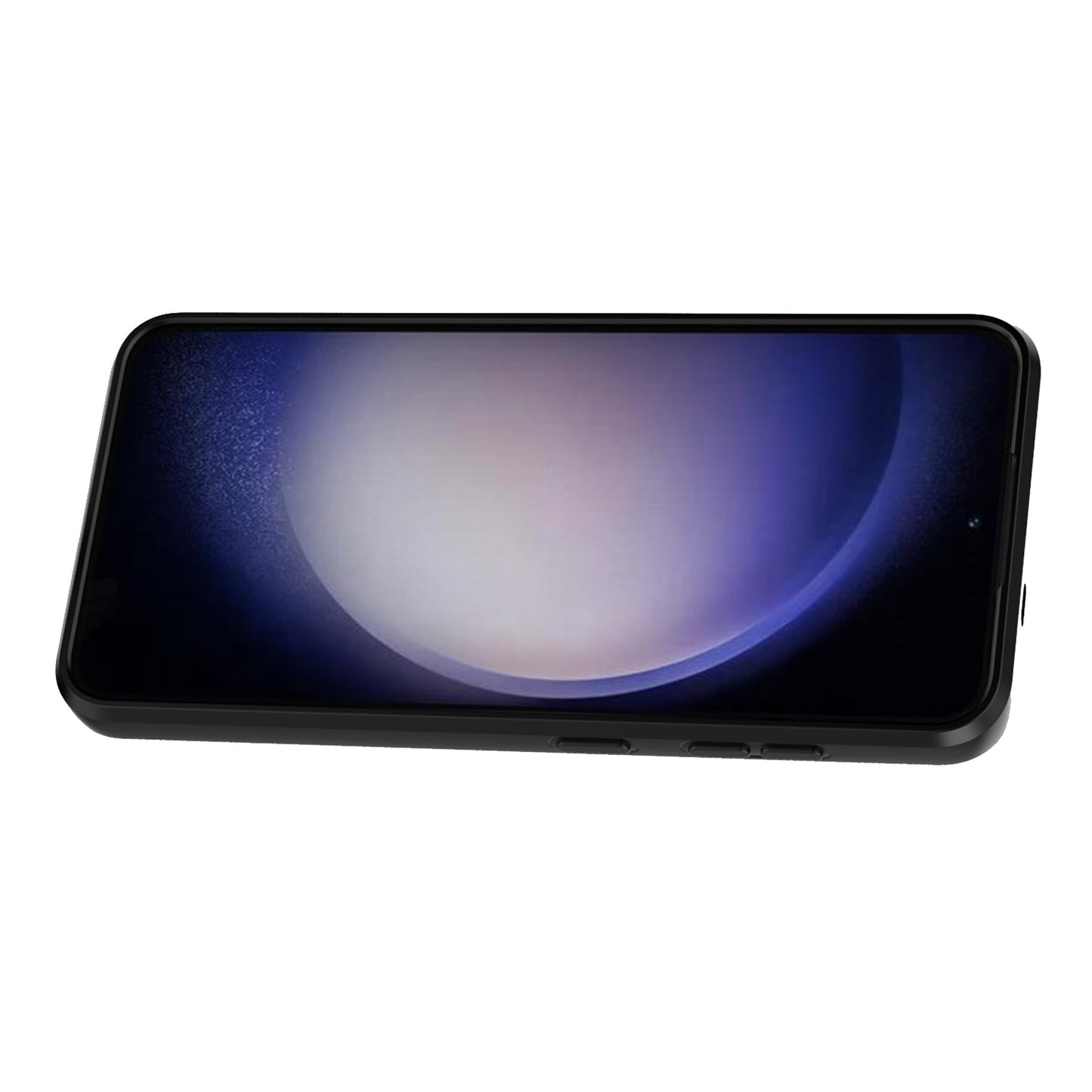 For Samsung Galaxy S24+ Case Anti-fall PC+TPU Kickstand Cover with Slide Lens Protection - Blue