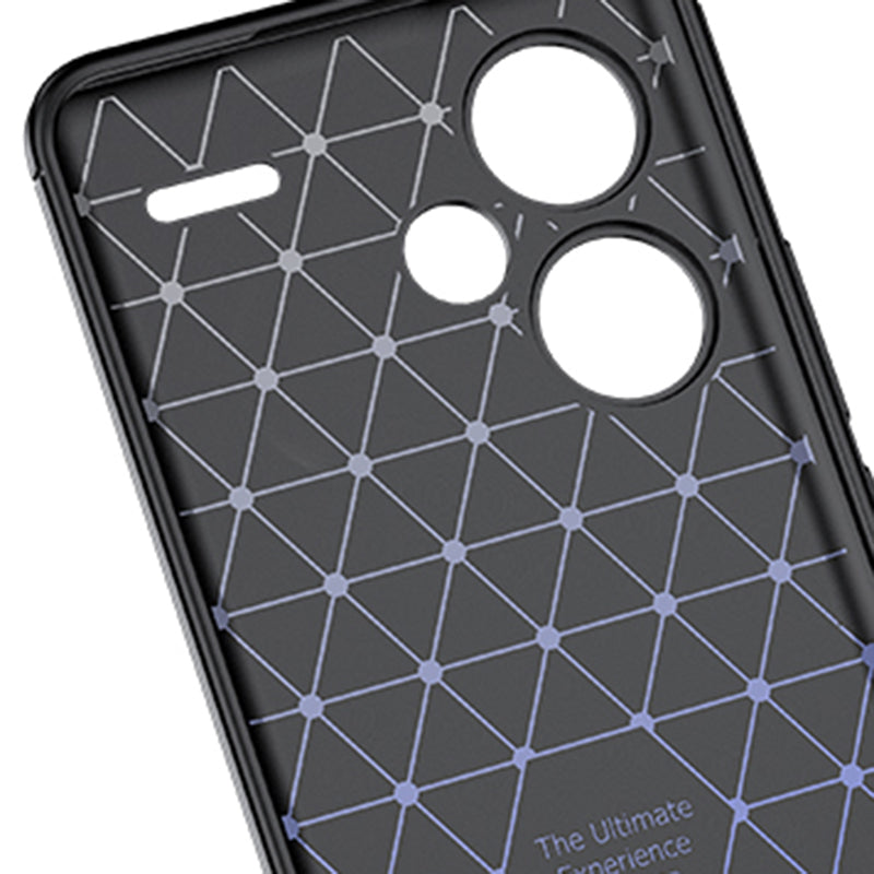 For Xiaomi Redmi Note 13 Pro+ Case Litchi Texture TPU Shockproof Shell Phone Cover - Black