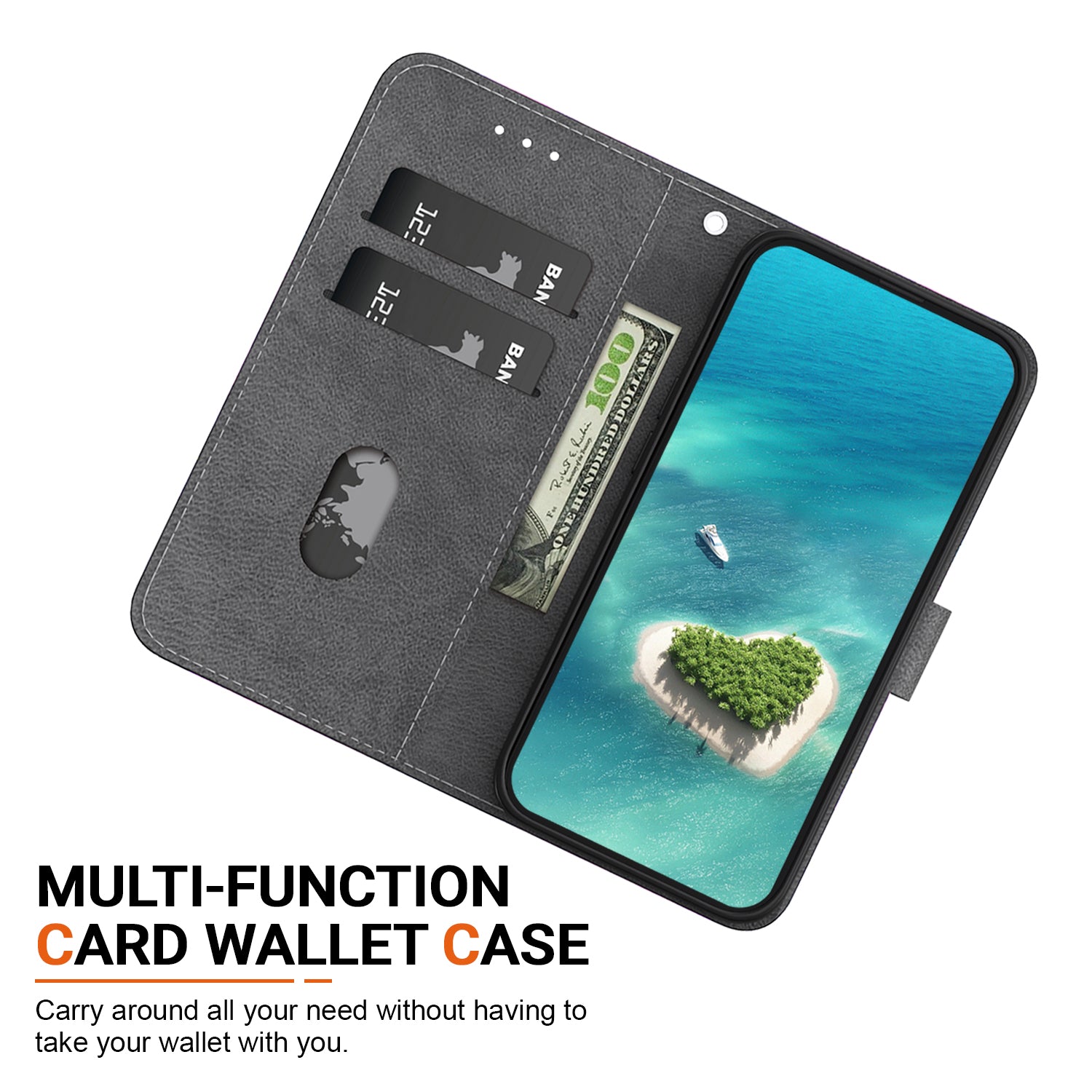 For Samsung Galaxy S24 Ultra Case PU Leather 3D Pattern Flip Phone Cover - Black Ro