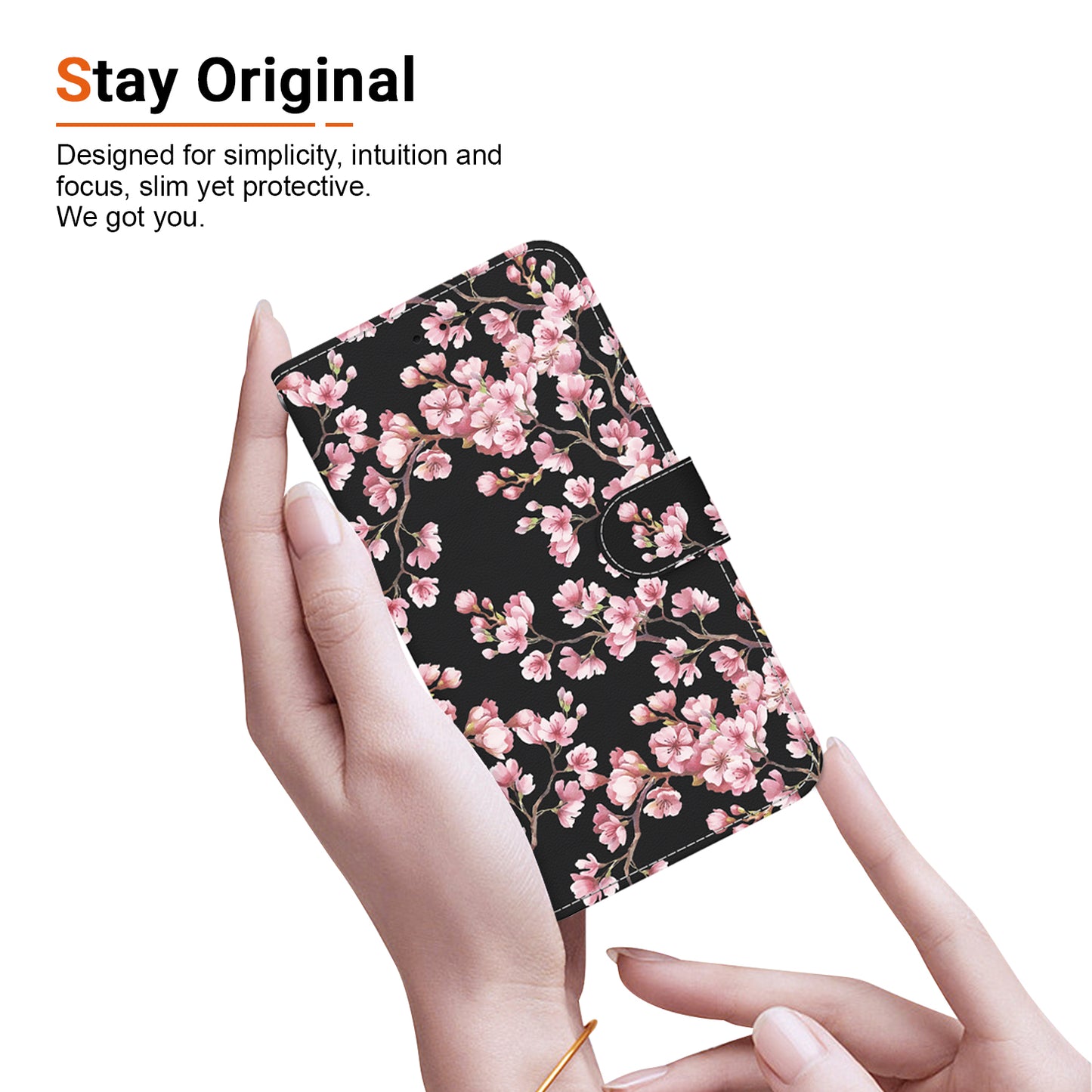 For Samsung Galaxy S24 Case Anti-Drop 3D Pattern PU Leather Phone Cover - Plum Blossom
