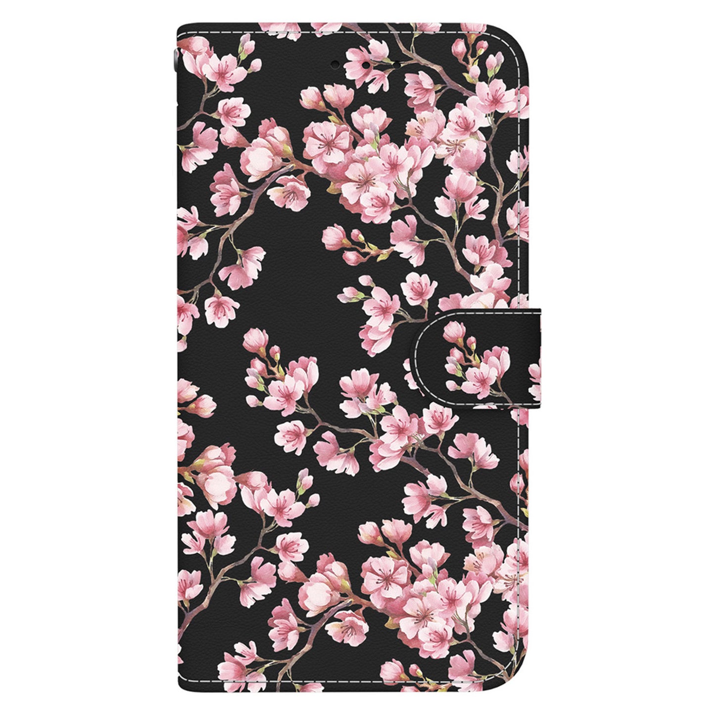 For Samsung Galaxy S24 Case Anti-Drop 3D Pattern PU Leather Phone Cover - Plum Blossom