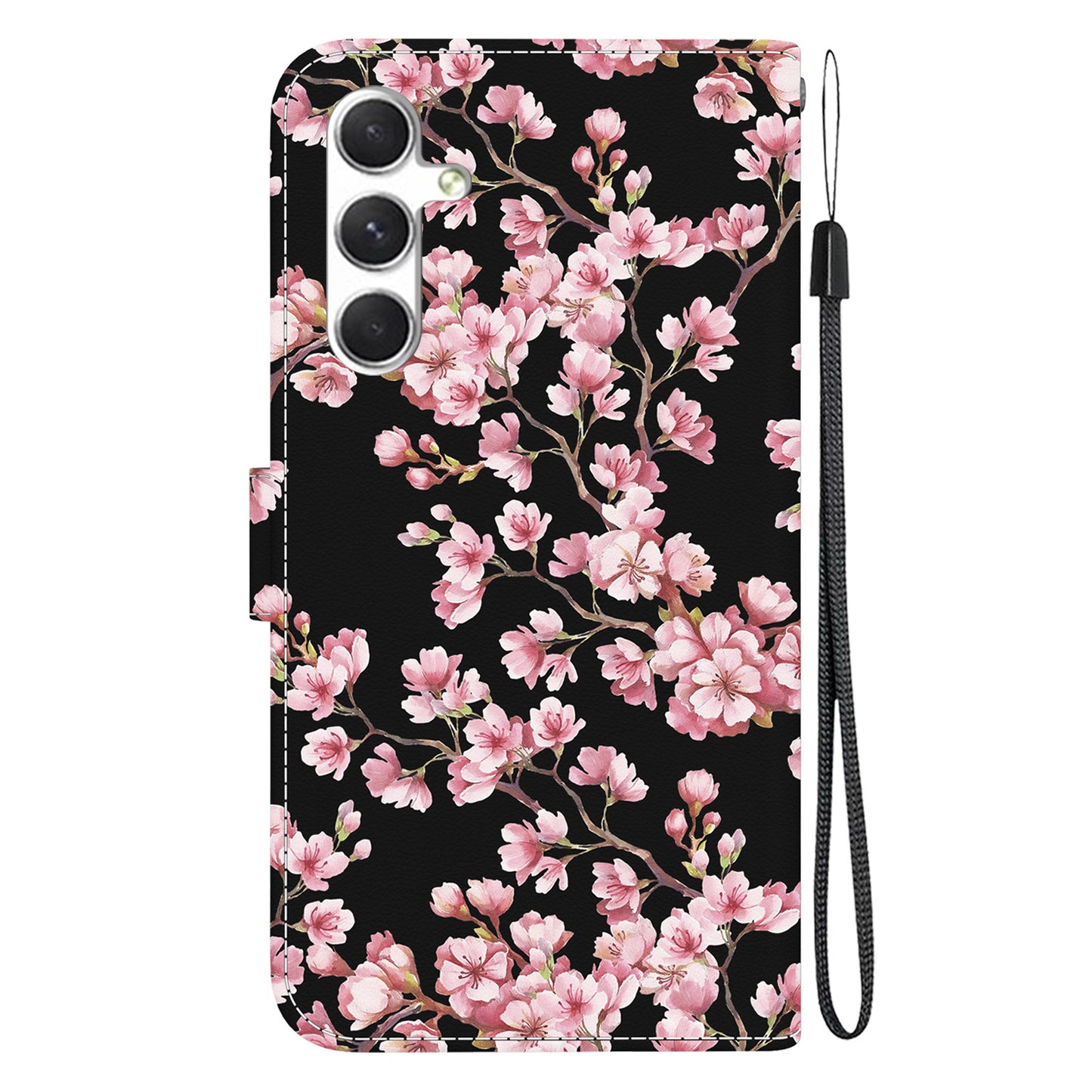 For Samsung Galaxy S24 Case Anti-Drop 3D Pattern PU Leather Phone Cover - Plum Blossom