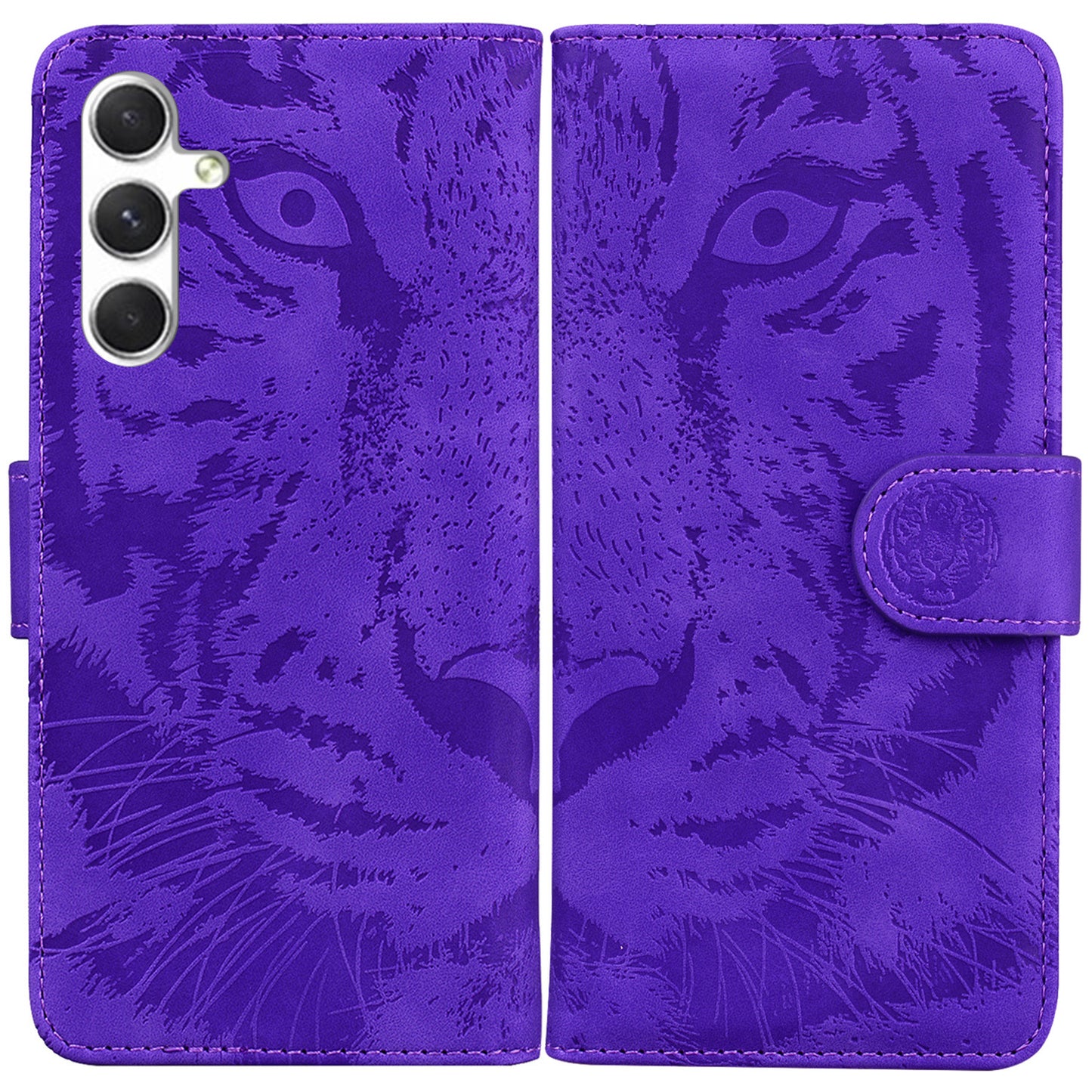 For Samsung Galaxy S24+ Case Shockproof Phone Shell Wallet Magnetic Mobile Phone Cover - Purple